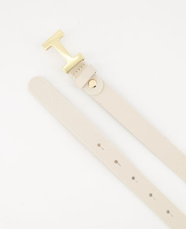 Kastgeluk  classic riem met gesp beige